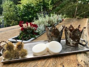 Naturseife in natürlicher Umgebung